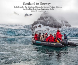 Scotland to Norway: Scotland, Shetlands, Jan Mayen, Svalbard Archipelago, and Oslo June 7-21, 2013